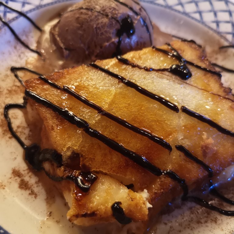 Torrija con helado